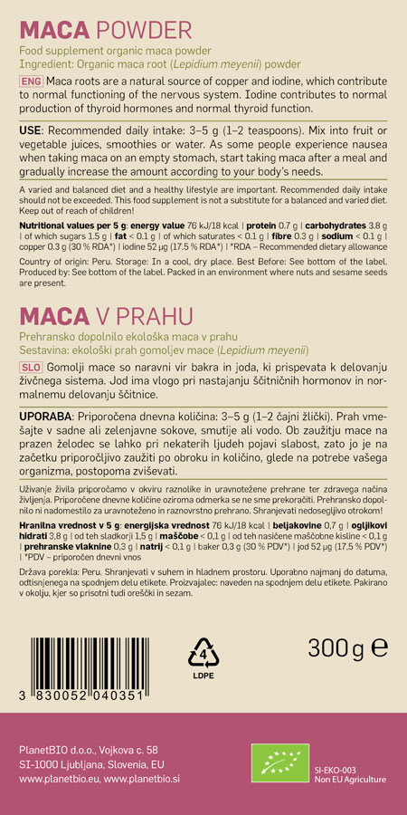 PlanetBIO maca v prahu